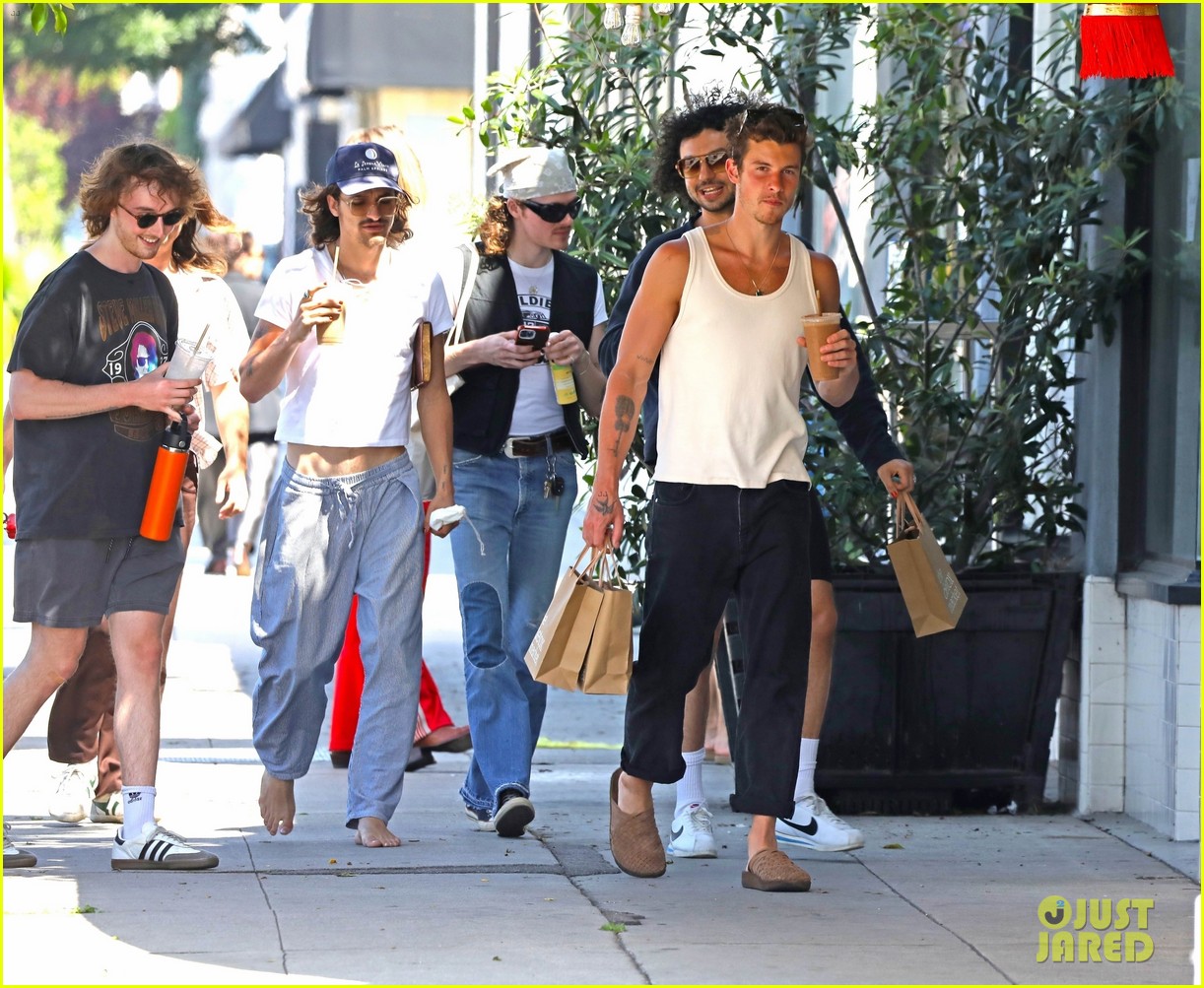 Shawn Mendes Picks Up Healthy Juice During Day Out with Friends