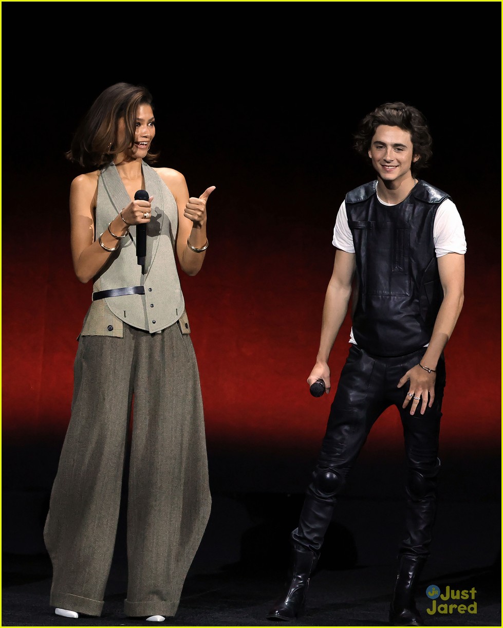 Zendaya & Timothee Chalamet Reunite at CinemaCon in Las Vegas for 'Dune: Part 2'