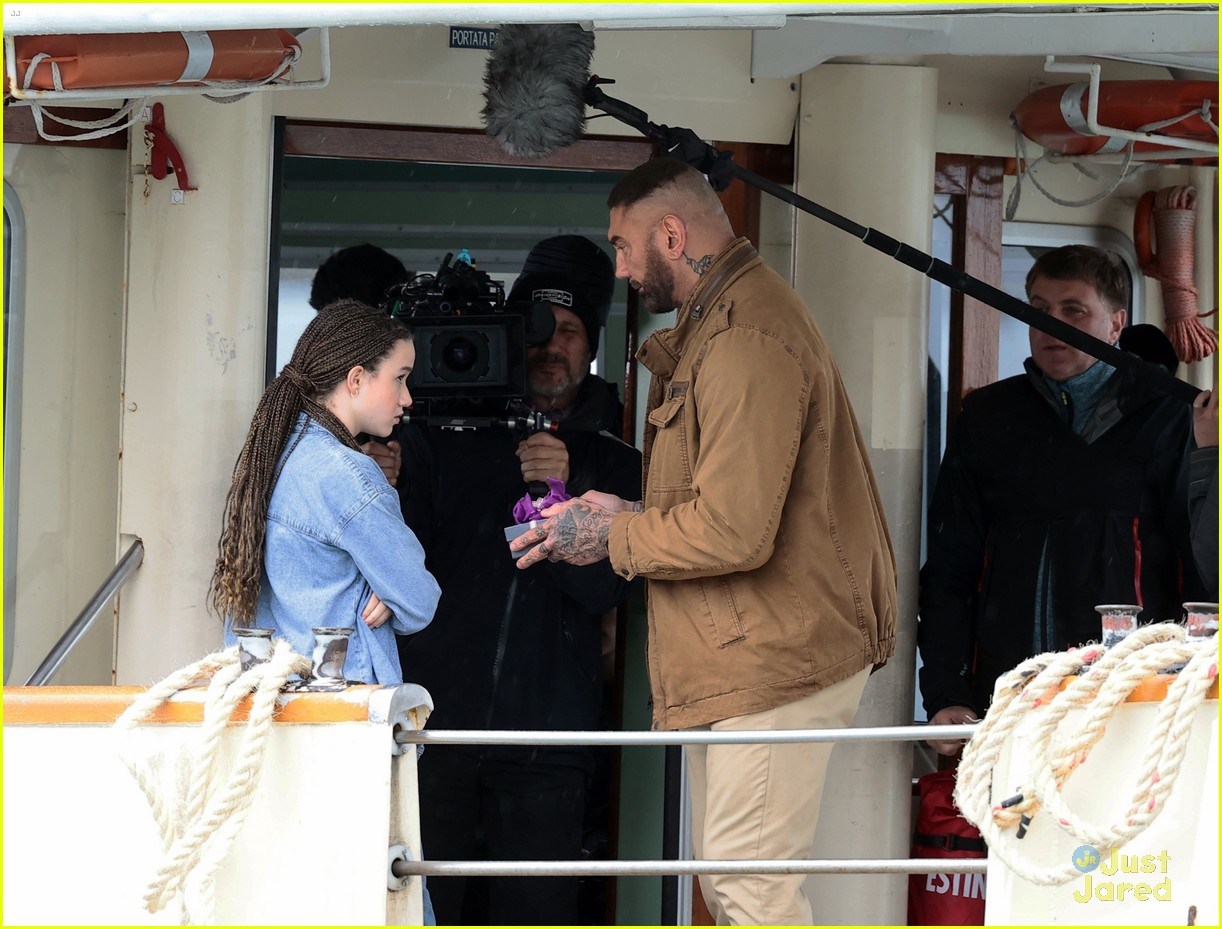 Chloe Coleman & Dave Bautista Film Final Scenes for 'My Spy 2' in Venice