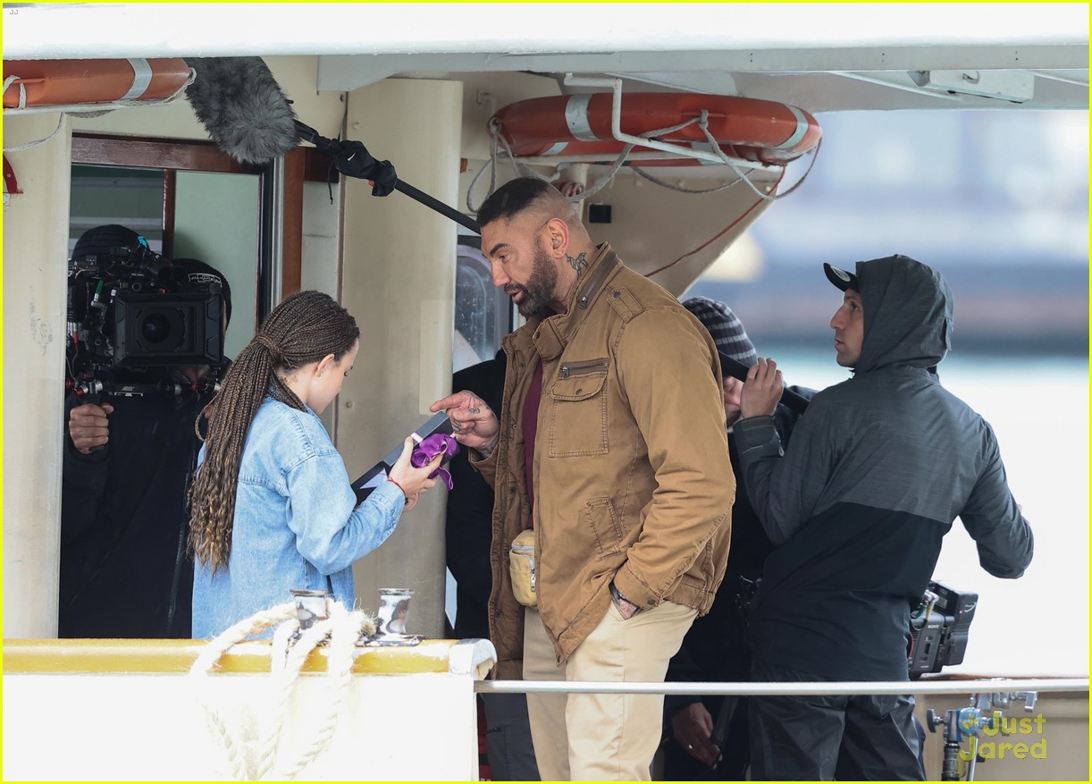 Chloe Coleman & Dave Bautista Film Final Scenes for 'My Spy 2' in Venice
