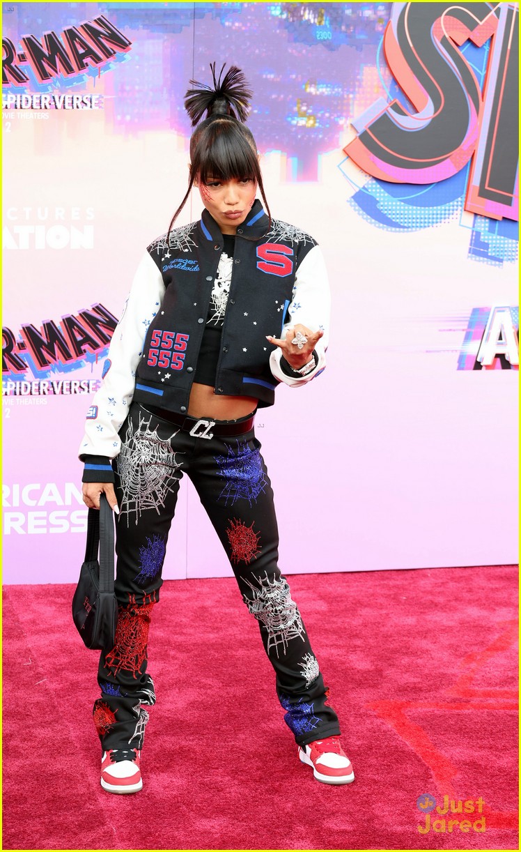 Hailee Steinfeld Goes Denim for 'Spider-Man: Across the Spider-Verse' Premiere with Shameik Moore, Issa Rae & More
