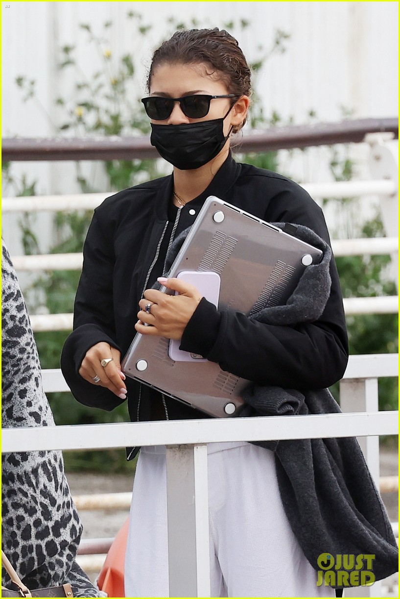 Zendaya & Tom Holland Catch Flight Out of Venice with Stylist Law Roach