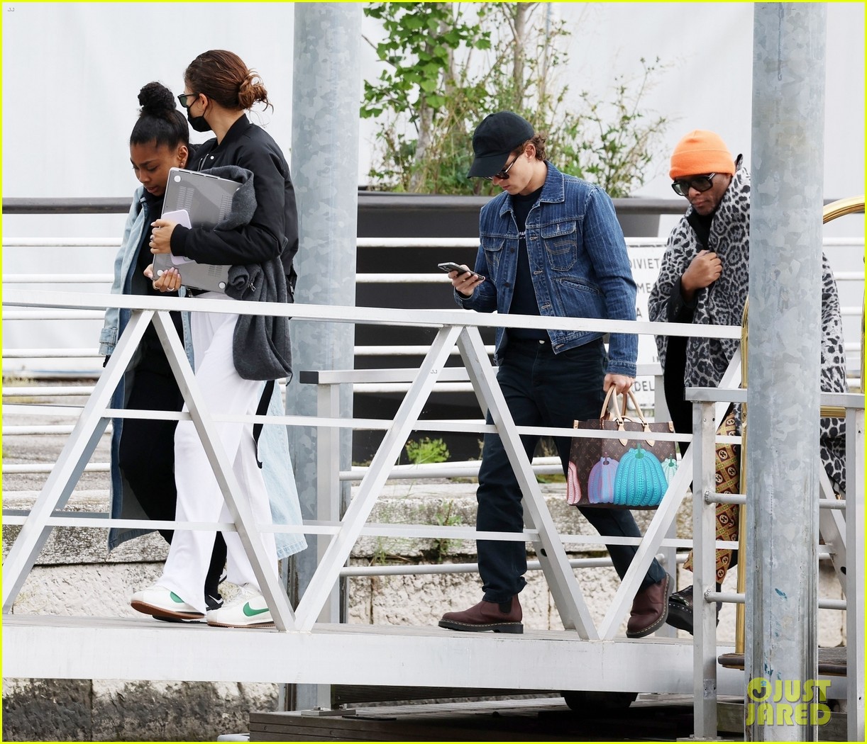 Zendaya & Tom Holland Catch Flight Out of Venice with Stylist Law Roach