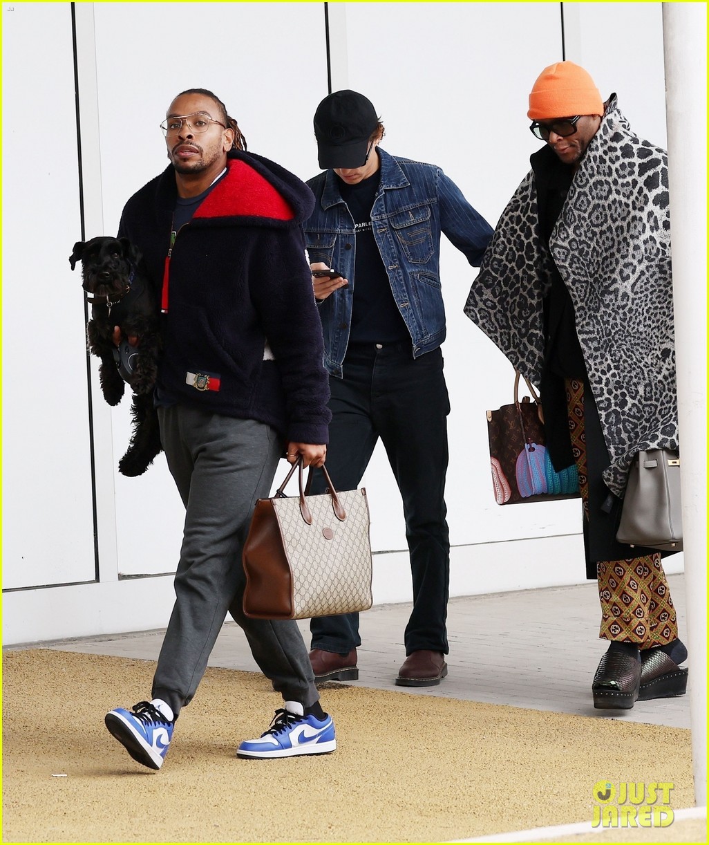 Zendaya & Tom Holland Catch Flight Out of Venice with Stylist Law Roach