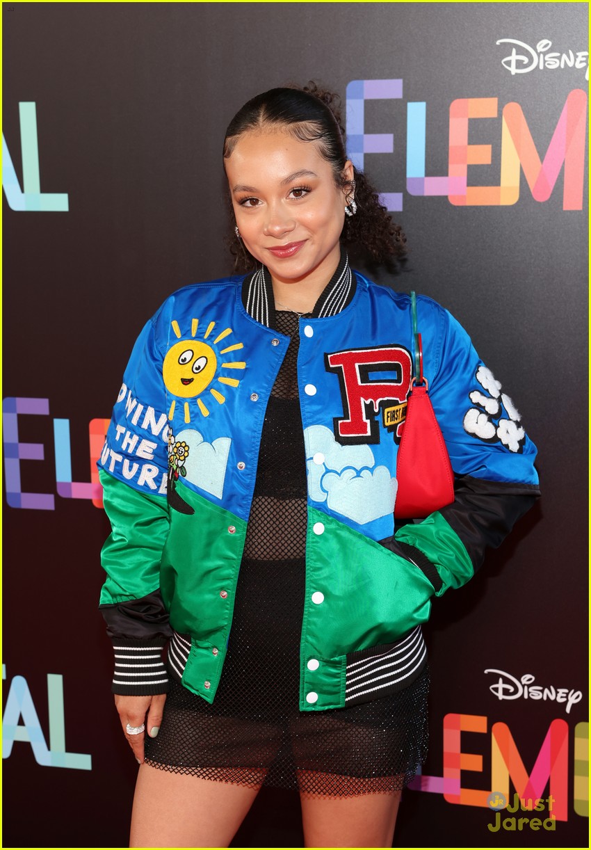Leah Lewis & Mamoudou Athie Pose With Their Characters at 'Elemental' LA Premiere