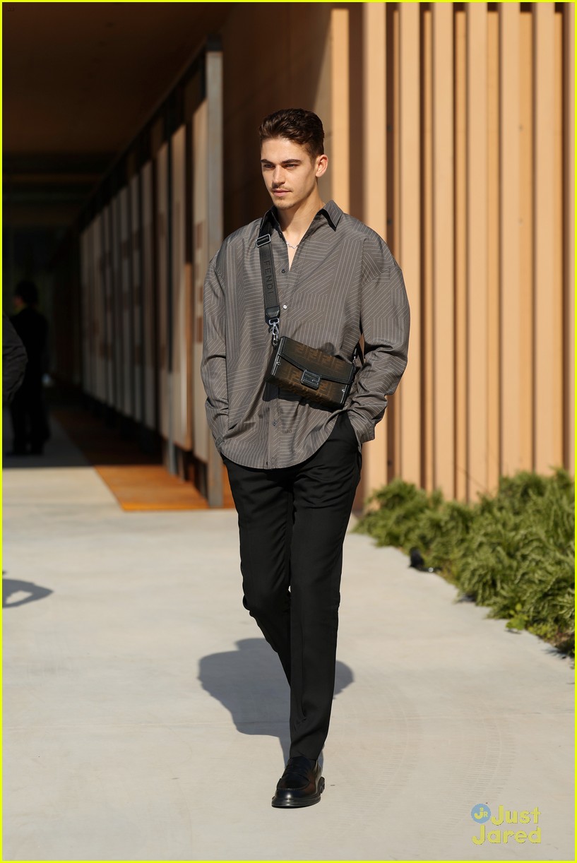 Hero Fiennes Tiffin, Nicholas Galitzine & Noah Beck Attend Fendi Fashion Show