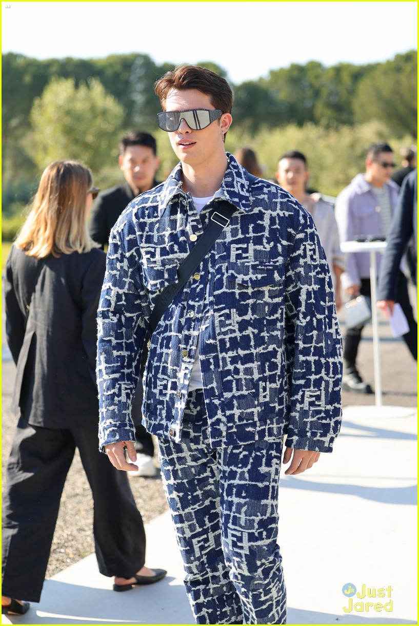 Hero Fiennes Tiffin, Nicholas Galitzine & Noah Beck Attend Fendi Fashion Show