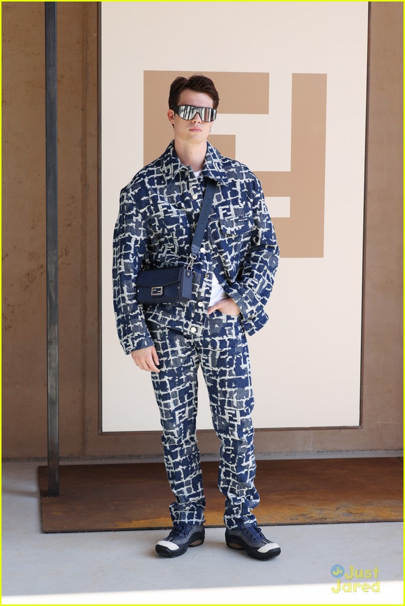 Hero Fiennes Tiffin, Nicholas Galitzine & Noah Beck Attend Fendi Fashion Show