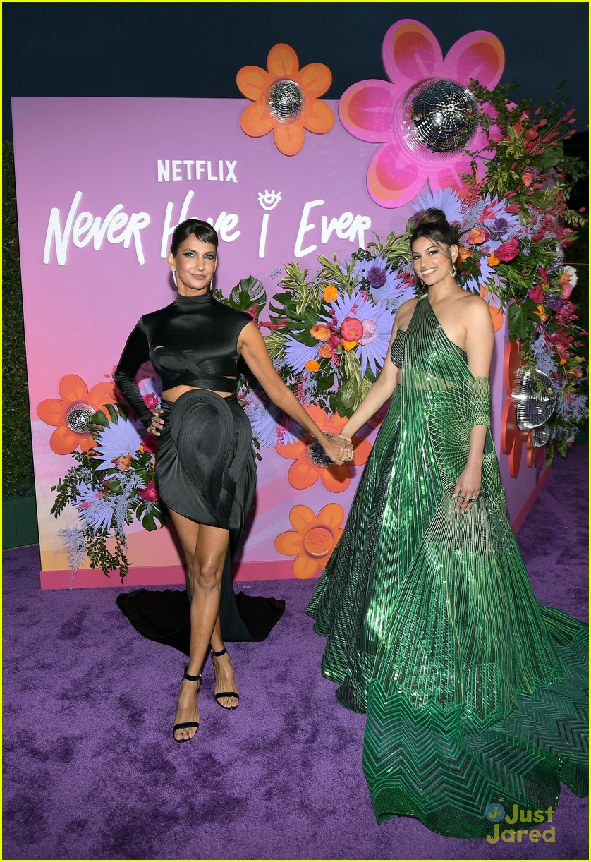 Maitreyi Ramakrishnan Is the Golden Girl at 'Never Have I Ever' Season 4 Premiere