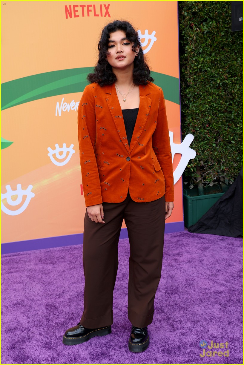 Maitreyi Ramakrishnan Is the Golden Girl at 'Never Have I Ever' Season 4 Premiere