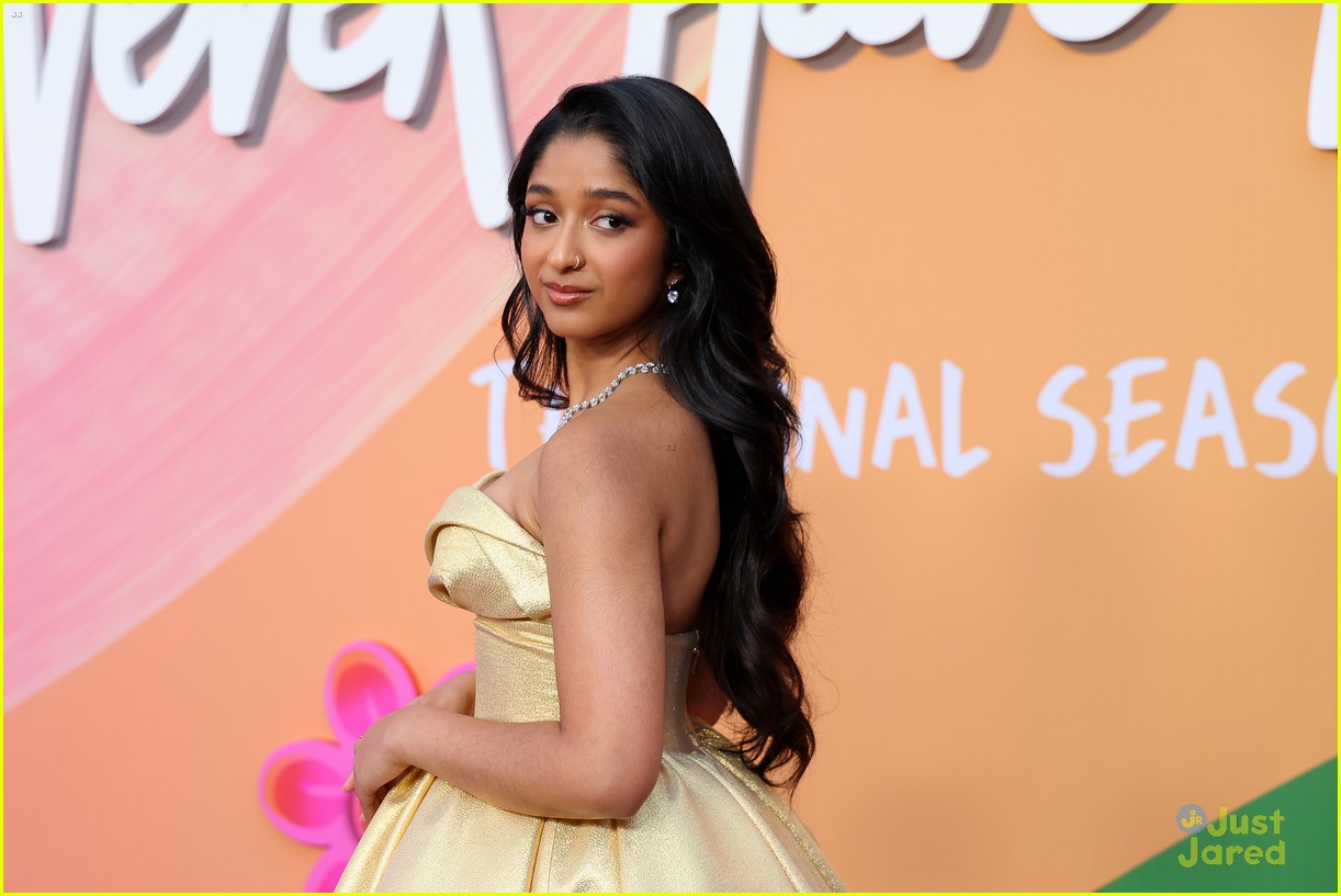 Maitreyi Ramakrishnan Is the Golden Girl at 'Never Have I Ever' Season 4 Premiere