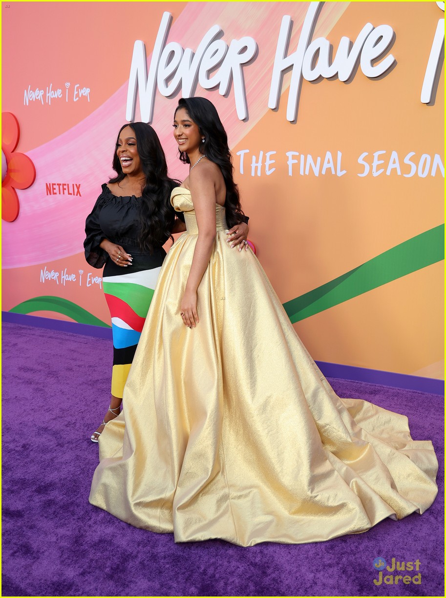 Maitreyi Ramakrishnan Is the Golden Girl at 'Never Have I Ever' Season 4 Premiere