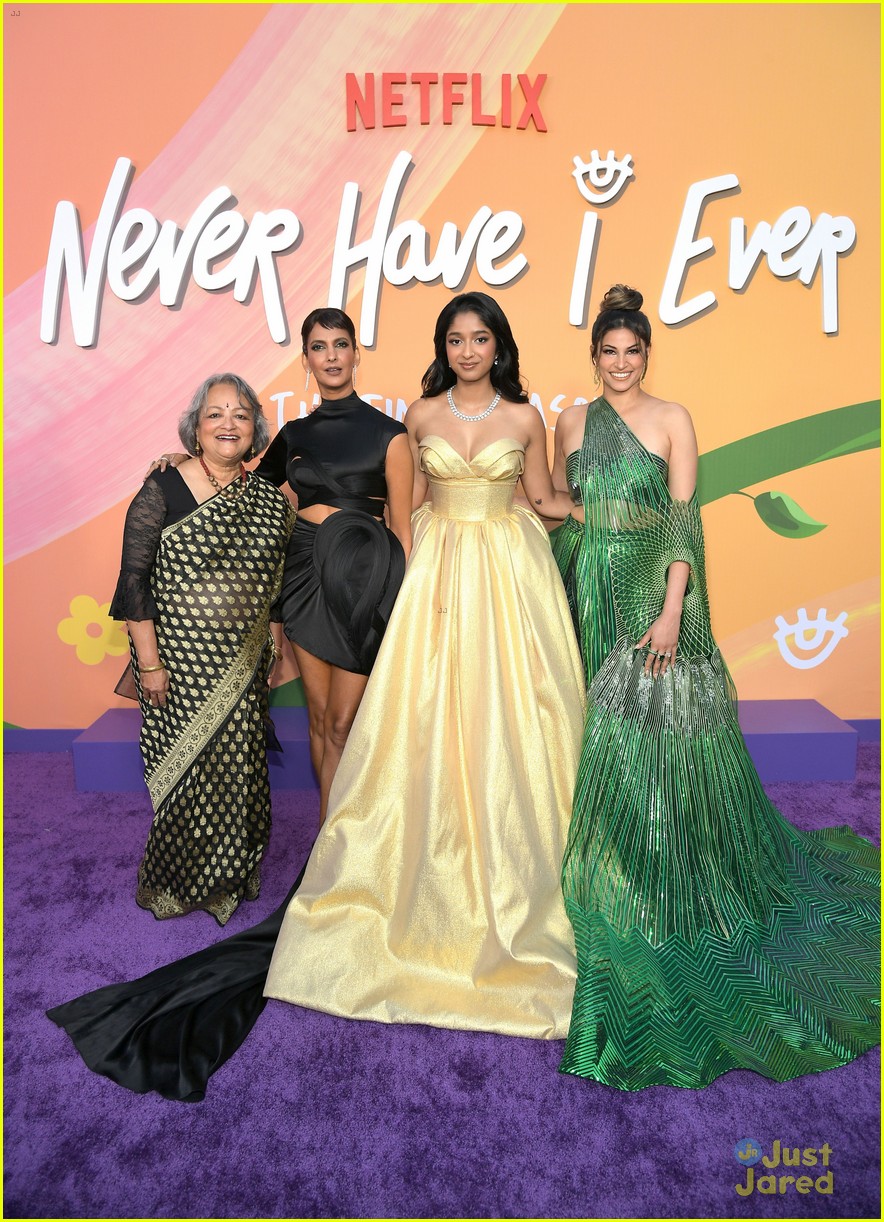 Maitreyi Ramakrishnan Is the Golden Girl at 'Never Have I Ever' Season 4 Premiere