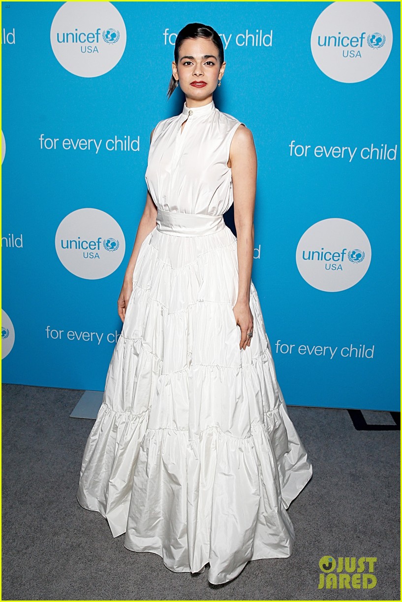 Sofia Carson Glams Up In Black & White Gown to Host UNICEF Gala 2023