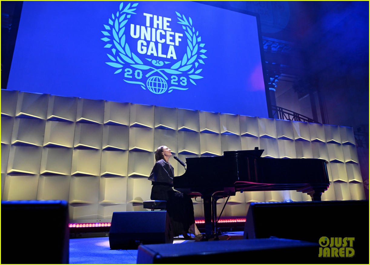 Sofia Carson Glams Up In Black & White Gown to Host UNICEF Gala 2023