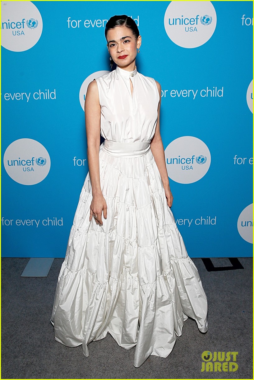 Sofia Carson Glams Up In Black & White Gown to Host UNICEF Gala 2023