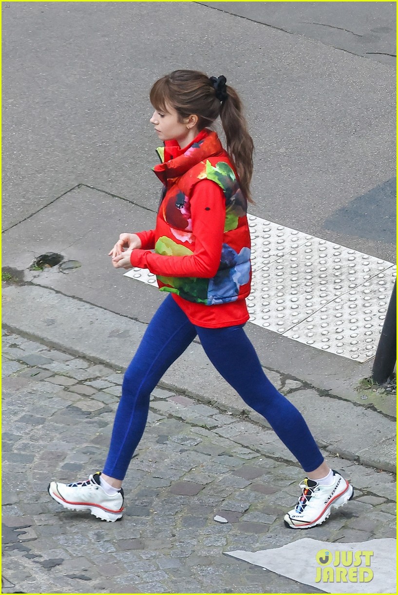 Lily Collins Films New Season of 'Emily in Paris' On Location, First Set Photos Tease Surprising Reunion