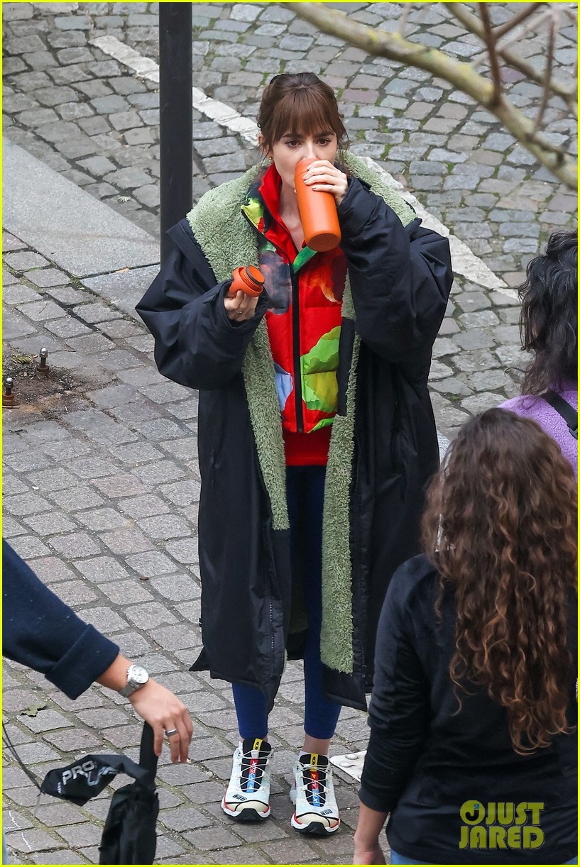 Lily Collins Films New Season of 'Emily in Paris' On Location, First Set Photos Tease Surprising Reunion